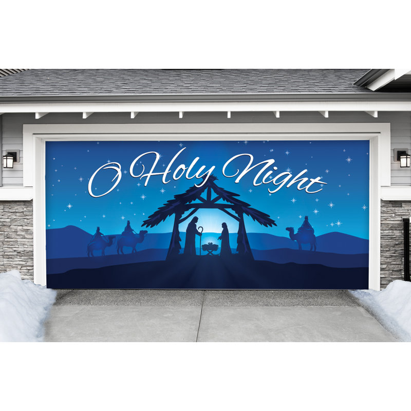 The Holiday Aisle Nativity Scene O Holy Night Garage Door Mural